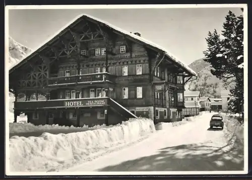 AK Maloja, Hotel Schweizerhaus im Winter, Bes. C. Conrad