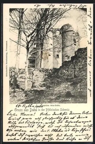 AK Dahn in der Pfälzischen Schweiz, Burgruine Neu-Dahn