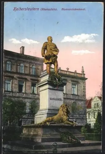 AK Kaiserslautern /Rheinpfalz, Bismarckdenkmal