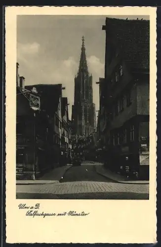 AK Ulm a. D., Walfischgasse mit Münster