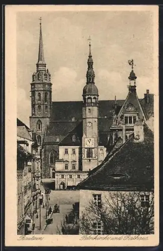 AK Bautzen, Petrikirche und Rathaus