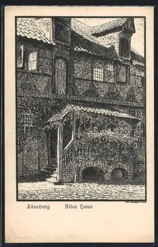 Künstler-AK Lüneburg, Altes Haus