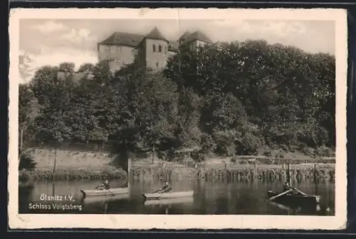 AK Ölsnitz i. V., Schloss Voigtsberg, Ruderboote