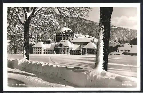 AK St. Blasien, Kloster im Winter