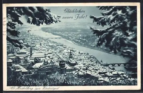 AK Heidelberg / Neckar, Altstadt im Winter