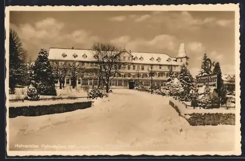 AK Hahnenklee, Hahnenkleer Hof im Winter