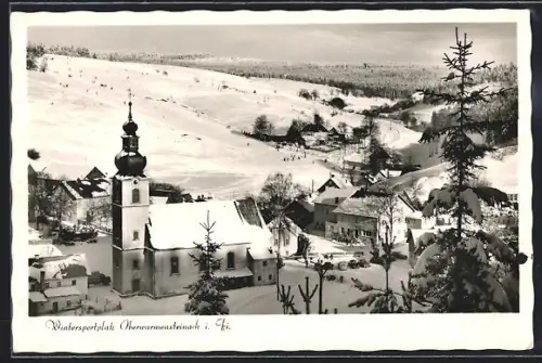 AK Oberwarmensteinach i. Fi., Totalansicht im Winter