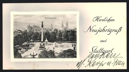 Mini-AK Stuttgart, Schlossplatz