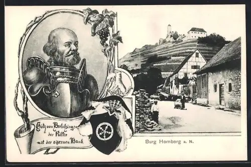 AK Hornberg a. N., Burg Hornberg, Götz von Berlichingen, Weinberge