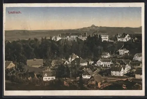 AK Lautrach, Ortsansicht mit Schloss und umliegenden Gebäuden