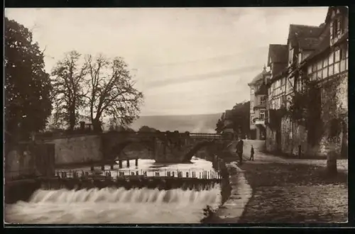 AK Hann. Münden, Partie an der Werraschleuse