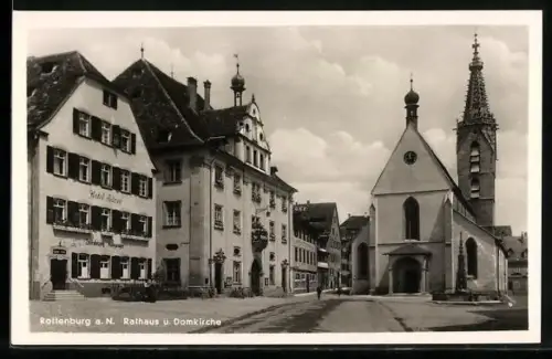 AK Rottenburg a. N., Rathaus, Domkirche