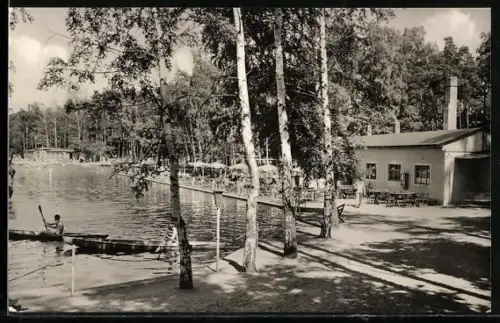 AK Schmannewitz /Oschatz, Waldbad