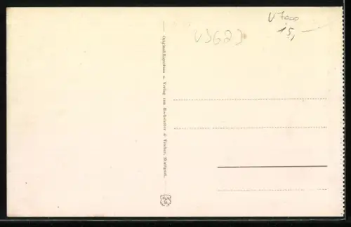 AK Stuttgart, Marktplatz mit Rathaus