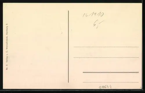 AK Hamburg, Alsterarcaden, Rathaus