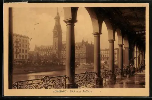 AK Hamburg, Blick aufs Rathaus