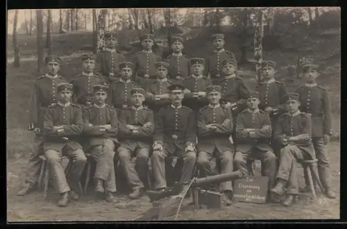 AK Soldaten der Infanterie bei ihrer Ausbildung 1918 mit MG 08/15