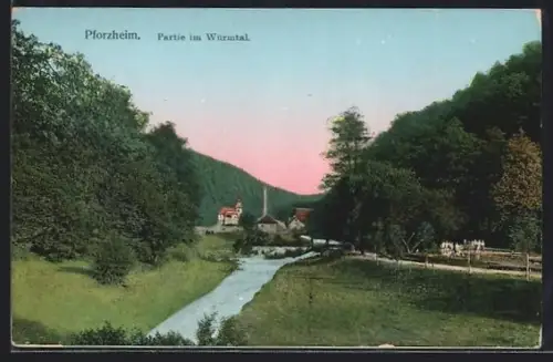 AK Pforzheim, Partie im Würmtal