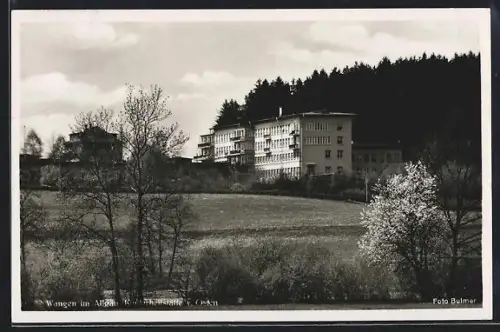 AK Wangen im Allgäu, Kinderheilstätte mit Umgebung von Osten gesehen