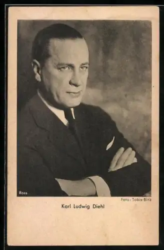 AK Schauspieler Karl Ludwig Diehl im Anzug porträtiert