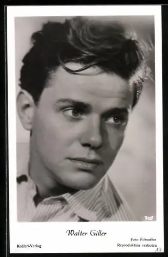 AK Schauspieler Walter Giller in dem Film Der Tag vor der Hochzeit