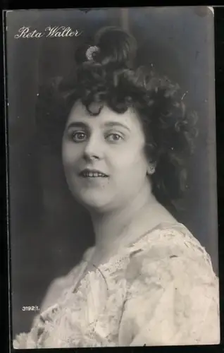 AK Schauspielerin Reta Walter im Porträt