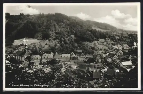 AK Wirsberg im Fichtelgebirge, Totalansicht aus der Vogelschau