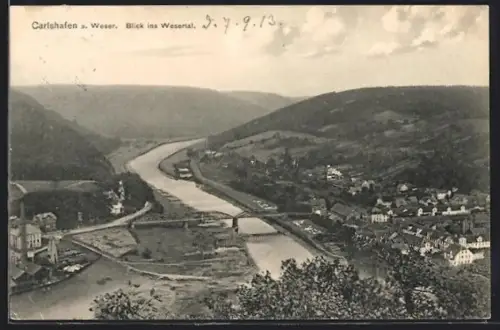 AK Carlshafen a. Weser, Blick ins Wesertal