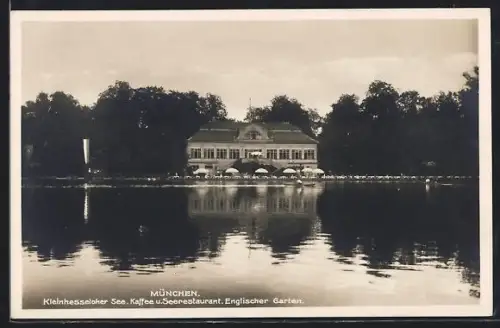 AK München-Schwabing, Kleinhesseloher See, Café & Restaurant Englischer Garten