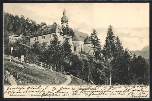 AK Garmisch-Partenkirchen, Blick auf St. Anton
