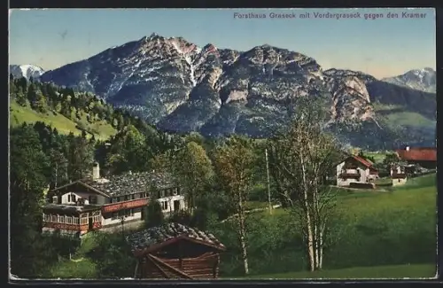 AK Vordergraseck, Forsthaus Graseck mit Ort gegen den Kaiser