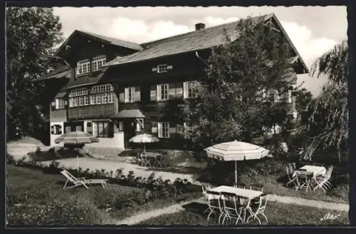 AK Bad Oy, Pension Haus Margit mit Garten