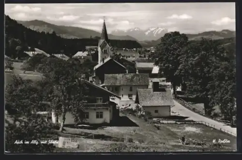 AK Aach im Allgäu, Panorama mit Säntis