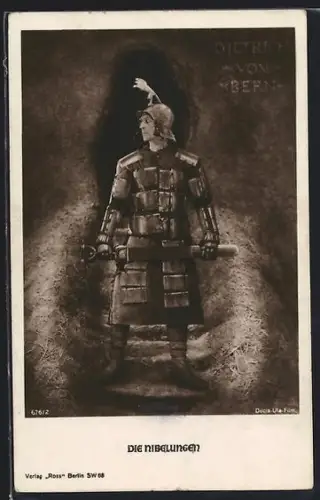 AK Die Nibelungen, Schauspieler Fritz Alberti als Dietrich von Bern