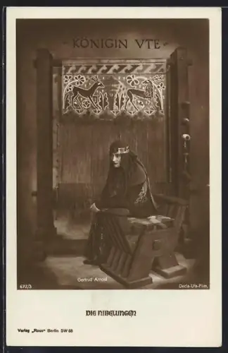 AK Die Nibelungen, Königin Ute in ihrem Gemach