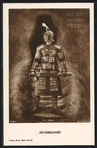 AK Die Nibelungen, Fritz Alberti als Dietrich von Bern