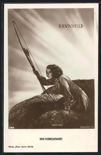 AK Hanna Ralph als Brunhild, Die Nibelungen