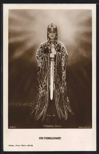 AK Schauspielerin Margarete Schön als Kriemhild in Die Nibelungen