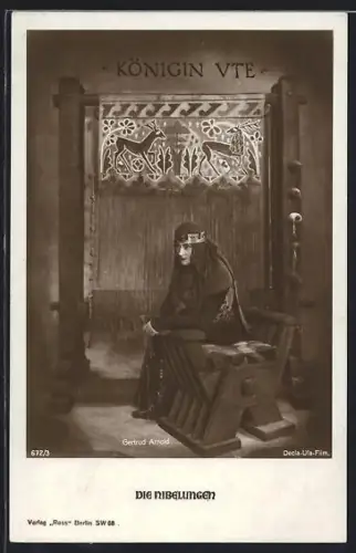 AK Die Nibelungen, Königin Ute in ihrem Gemach