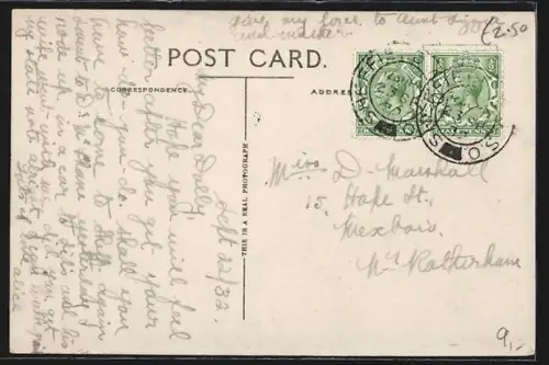 AK Sheffield, High Street, Strassenbahn