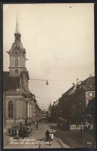 AK Bern, Spitalgasse mit Strassenbahn