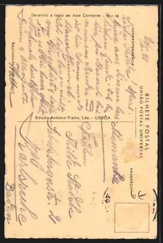 AK Lisboa, Rua Augusta, Strassenbahn