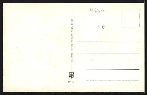 AK Bochum, Rathaus mit Strassenbahn