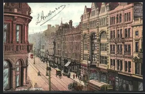 AK Liverpool, Lord Street, Strassenbahn