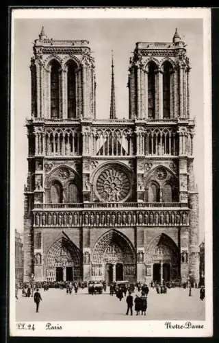 AK Paris, Cathédrale Notre-Dame