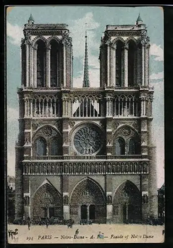AK Paris, Cathédrale Notre-Dame