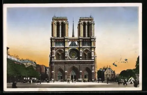 AK Paris, Parvis de Notre-Dame