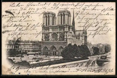 AK Paris, La Cathédrale, Église Notre-Dame