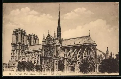 AK Paris, Cathédrale Notre-Dame
