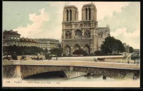 AK Paris, Notre-Dame et le Pont